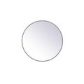 Elegant Decor Elegant Decor MR4031GR 24 in. Metal Frame Round Mirror; Grey MR4031GR